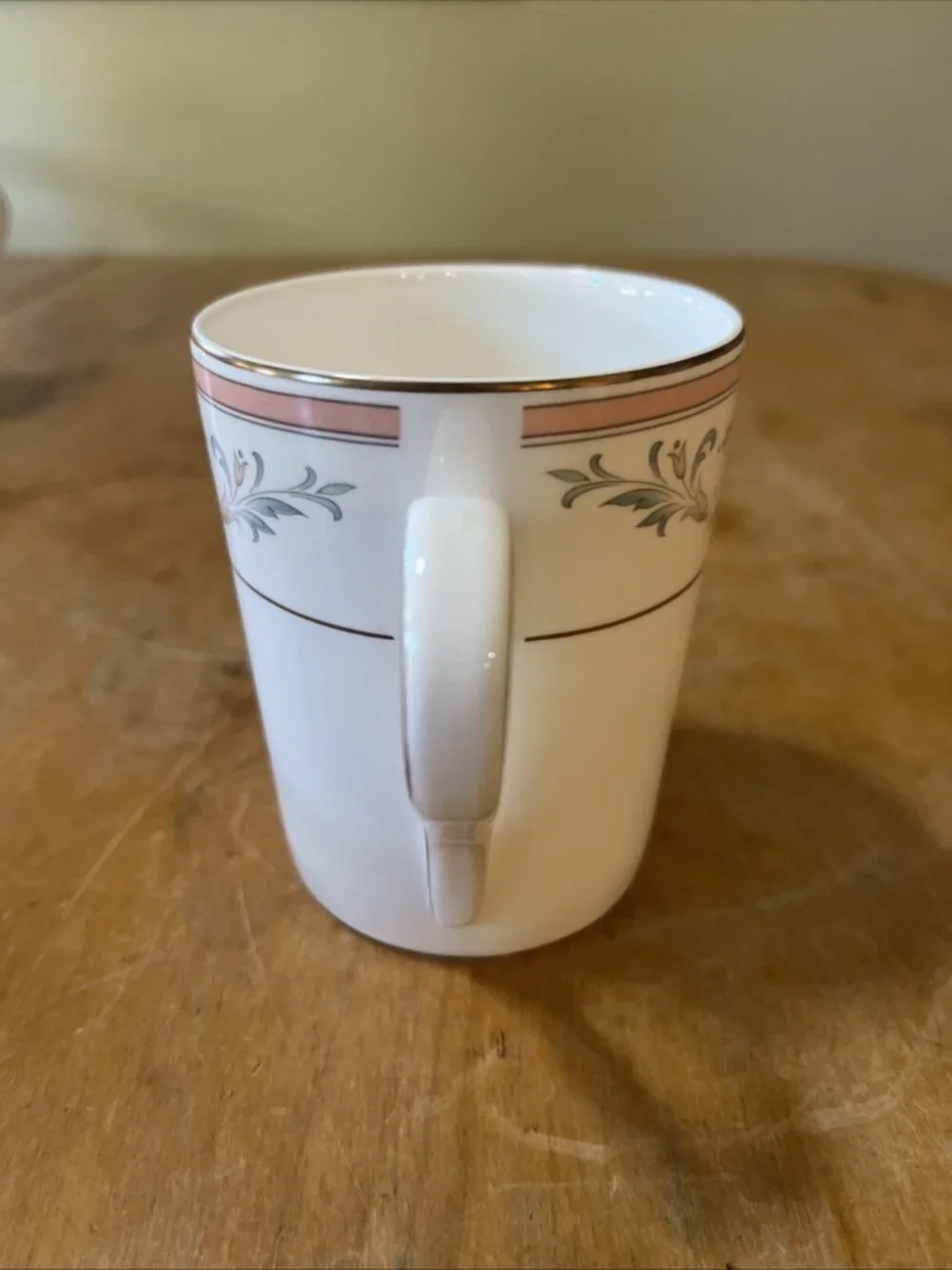 Set of 3 Christopher Stuart Spring Crest Bone China Tall Mugs Gold Trim Floral